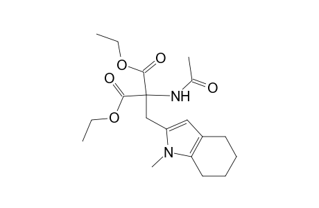 2-Acetamido-2-[(1-methyl-4,5,6,7-tetrahydroindol-2-yl)methyl]malonic acid diethyl ester