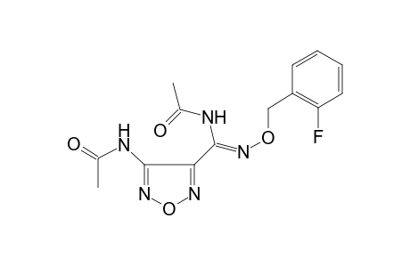N-(4-[Acetylamino-(2-fluoro-benzyloxyimino)-methyl]-furazan-3-yl)-acetamide