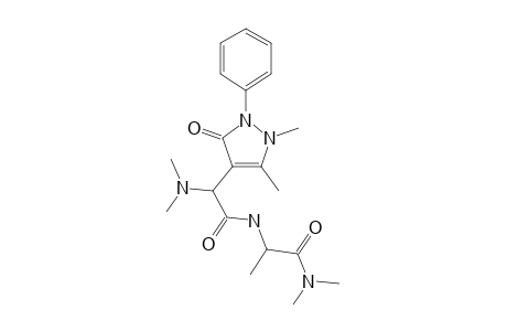 2-(2-Dimethylamino-N-(2,3-dimethyl-5-oxo-1-phenyl-3-pyrazolin-4-yl)acetamido)-N,N-dimethylpropionamide