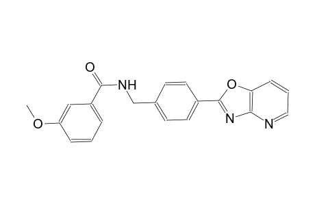 3-methoxy-N-(4-[1,3]oxazolo[4,5-b]pyridin-2-ylbenzyl)benzamide