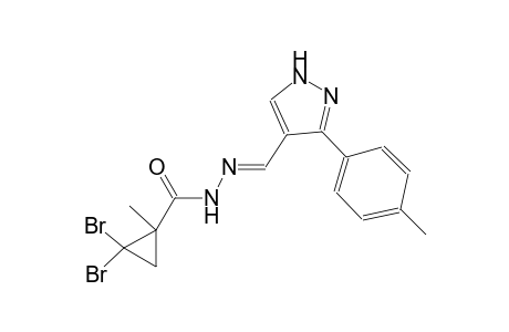 2,2-dibromo-1-methyl-N'-{(E)-[3-(4-methylphenyl)-1H-pyrazol-4-yl]methylidene}cyclopropanecarbohydrazide