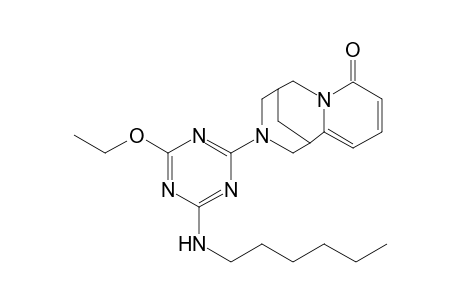3-(4-Ethoxy-6-hexylamino-[1,3,5]triazin-2-yl)-1,2,3,4,5,6-hexahydro-1,5-methano-pyrido[1,2-a][1,5]diazocin-8-one