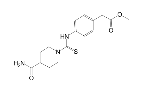 methyl [4-({[4-(aminocarbonyl)-1-piperidinyl]carbothioyl}amino)phenyl]acetate