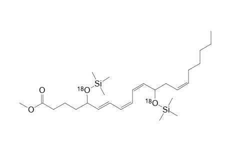 Methyl 5,12-di(trimethylsiloxy)eicosan-6(E),8(Z),10(Z),14(Z)-tetraenoate-5,12-18O2