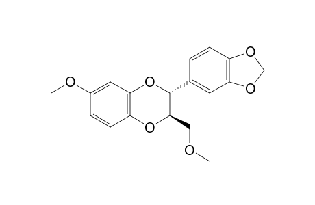 (2R*,3R*)-6-METHOXY-2-METHOXYMETHYL-3-(3,4-METHYLENEDIOXY)-PHENYL-2,3-DIHYDRO-1,4-BENZODIOXIN