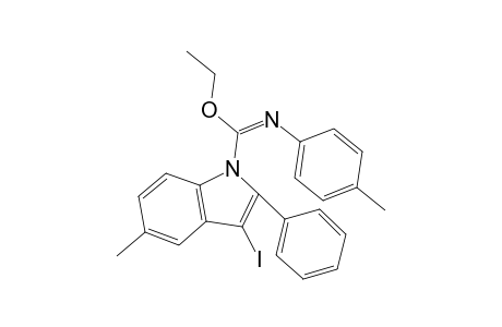 Ethyl 3-iodo-5-methyl-2-phenyl-N-(p-tolyl)-1H-indole-1-carbimidate