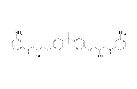 Reaction product of bisphenol a diglycidylether with m-phenylenediamine