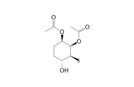 (+-)-1,2-cis-2,3-cis-3,4-trans-1,2-diacetoxy-3-iodocyclohexan-4-ol
