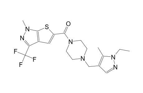 5-({4-[(1-ethyl-5-methyl-1H-pyrazol-4-yl)methyl]-1-piperazinyl}carbonyl)-1-methyl-3-(trifluoromethyl)-1H-thieno[2,3-c]pyrazole