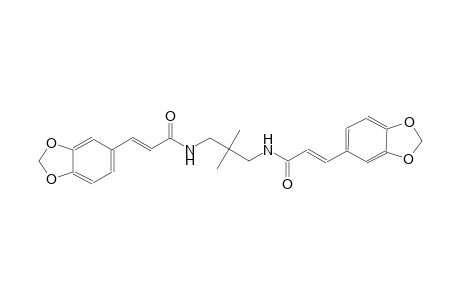 (2E)-3-(1,3-benzodioxol-5-yl)-N-(3-{[(2E)-3-(1,3-benzodioxol-5-yl)-2-propenoyl]amino}-2,2-dimethylpropyl)-2-propenamide