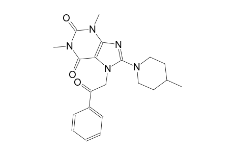 1H-purine-2,6-dione, 3,7-dihydro-1,3-dimethyl-8-(4-methyl-1-piperidinyl)-7-(2-oxo-2-phenylethyl)-