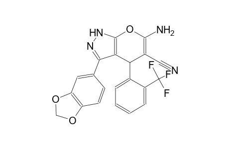 pyrano[2,3-c]pyrazole-5-carbonitrile, 6-amino-3-(1,3-benzodioxol-5-yl)-1,4-dihydro-4-[2-(trifluoromethyl)phenyl]-