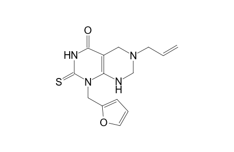 1-(2-furanylmethyl)-6-prop-2-enyl-2-sulfanylidene-7,8-dihydro-5H-pyrimido[4,5-d]pyrimidin-4-one