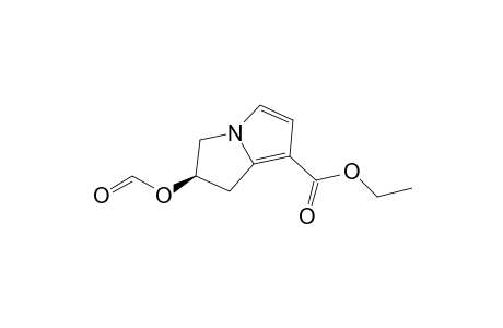 1H-Pyrrolizine-7-carboxylic acid, 2-(formyloxy)-2,3-dihydro-, ethyl ester, (R)-