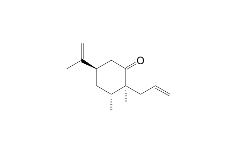 (2S,3R,5R)-2,3-dimethyl-5-(1-methylethenyl)-2-prop-2-enyl-1-cyclohexanone
