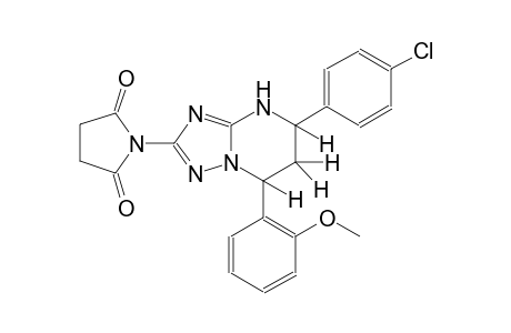 1-[5-(4-chlorophenyl)-7-(2-methoxyphenyl)-4,5,6,7-tetrahydro[1,2,4]triazolo[1,5-a]pyrimidin-2-yl]-2,5-pyrrolidinedione