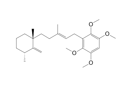 3-{5'-(1'',3''-Dimethyl-2''-methylenecyclohexyl)]-3'-methyl-2'-pentenyl}-1,2,4,5-tetramethoxybenzene