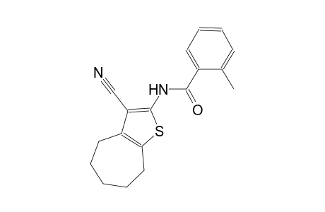 N-(3-cyano-5,6,7,8-tetrahydro-4H-cyclohepta[b]thien-2-yl)-2-methylbenzamide