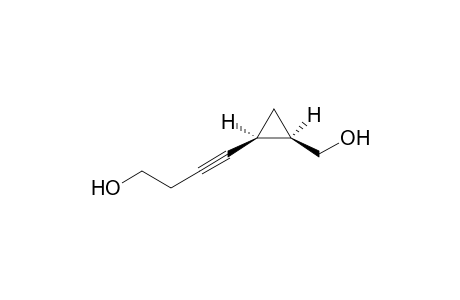 4-((1S*,2R*)-2-Hydroxymethylcyclopropyl)but-3-yn-1-ol