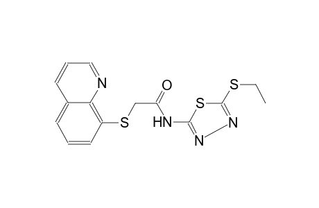 N-[5-(ethylsulfanyl)-1,3,4-thiadiazol-2-yl]-2-(8-quinolinylsulfanyl)acetamide