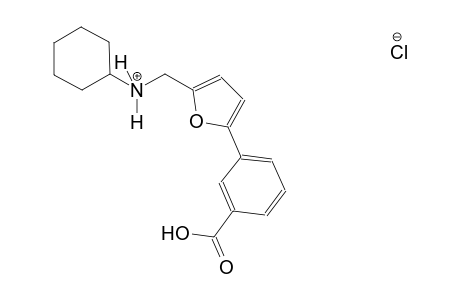 2-furanmethanaminium, 5-(3-carboxyphenyl)-N-cyclohexyl-, chloride