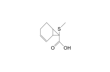 (1S*,2R*,7R*)-7-Methylthio-bicyclo(4.1.0)hept-2-ene-7-carboxylic acid