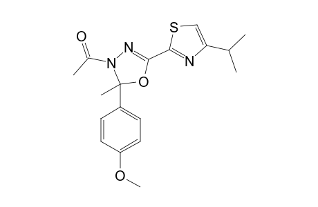 1-(5-(4-Isopropylthiazol-2-yl)-2-(4-methoxyphenyl)-2-methyl-1,3,4-oxadiazol-3(2H)-yl)ethanone