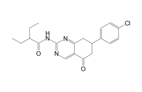 N-[7-(4-chlorophenyl)-5-oxo-5,6,7,8-tetrahydro-2-quinazolinyl]-2-ethylbutanamide
