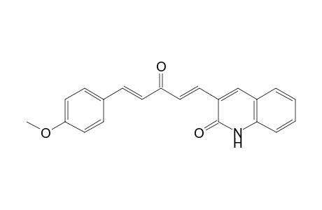 3-((1E,4E)-5-(4-Methoxyphenyl)-3-oxopenta-1,4-dien-1-yl)quinolin-2(1H)-one