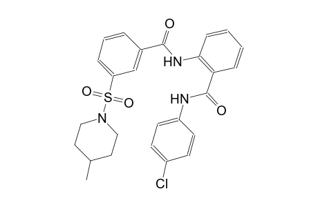benzamide, N-(4-chlorophenyl)-2-[[3-[(4-methyl-1-piperidinyl)sulfonyl]benzoyl]amino]-