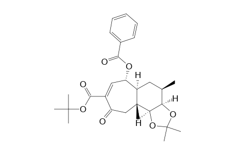 4H-Cyclohepta[e]-1,3-benzodioxole-8-carboxylic acid, 6-(benzoyloxy)-3a,5,5a,6,9,10,10a,10b-octahydro-2,2,4,10b-tetramethyl-9-oxo-, 1,1-dimethylethyl ester, [3aR-(3a.alpha.,4.beta.,5a.alpha.,6.alpha.,10a.beta.,10b.alpha.)]-