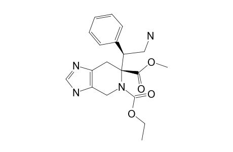 METHYL-(6R*,1'S*)-5-ETHYLOXYCARBONYL-6-(2'-AMINO-1'-PHENYL-ETHYL)-4,5,6,7-TETRAHYDRO-3H-IMIDAZO-[4,5-C]-PYRIDIN-6-CARBOXYLATE