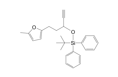 tert-Butyl-({1-[2-(5-methyl-2-furyl)ethyl]prop-2-ynyl}oxy)diphenylsilane