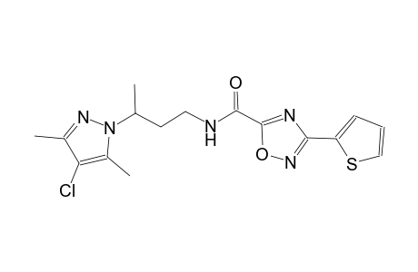 N-[3-(4-chloro-3,5-dimethyl-1H-pyrazol-1-yl)butyl]-3-(2-thienyl)-1,2,4-oxadiazole-5-carboxamide