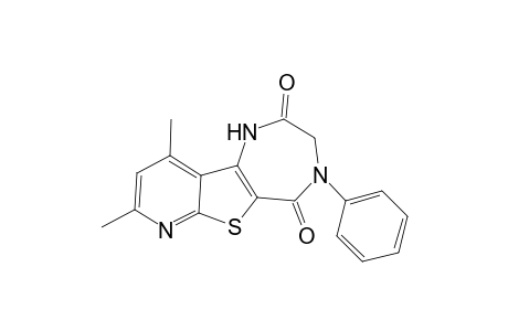 4-Phenyl-8,10-dimethyl-3,4-dihydro-1H-pyrido[3',2':4,5]thieno[3,2-e][1,4]diazepine-2,5-dione