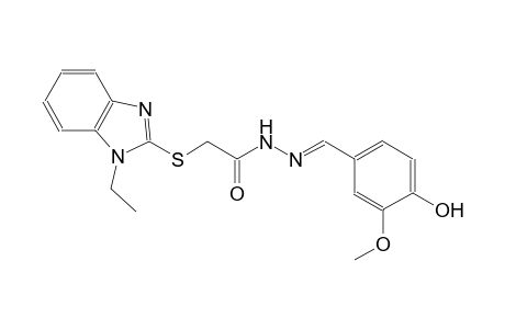 acetic acid, [(1-ethyl-1H-benzimidazol-2-yl)thio]-, 2-[(E)-(4-hydroxy-3-methoxyphenyl)methylidene]hydrazide