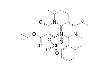 2-ETHOXYCARBONYL-7-DIMETHYLAMINO-4,5,6,8,9,13B-HEXAHYDRO-4-METHYL-3-OXOISOQUINOLO-[1,2-B]-2,6A-DIAZA-3A-AZONIAPHENALENE;PERCHLORATE