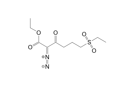 Hexanoic acid, 2-diazo-6-(ethylsulfonyl)-3-oxo-, ethyl ester