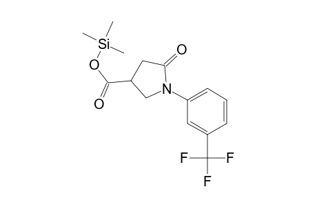 5-oxo-1-[3-(Trifluoromethyl)phenyl]-3-pyrrolidinecarboxylic acid, tms derivative