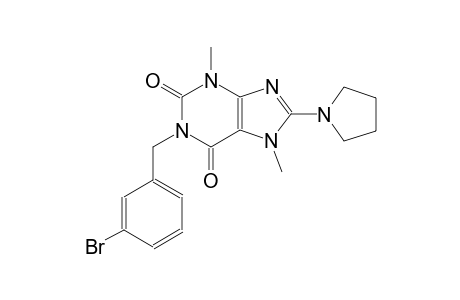 1-(3-bromobenzyl)-3,7-dimethyl-8-(1-pyrrolidinyl)-3,7-dihydro-1H-purine-2,6-dione