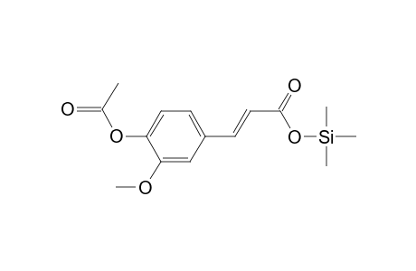 Ferulic acid (E-) <4-acetoxy->, mono-TMS