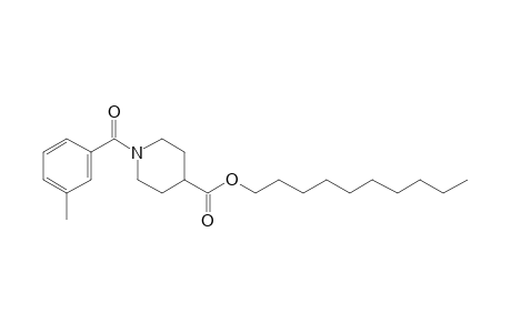 Isonipecotic acid, N-(3-methylbenzoyl)-, decyl ester