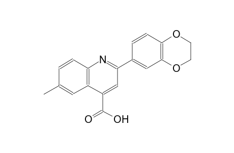2-(2,3-dihydro-1,4-benzodioxin-6-yl)-6-methyl-4-quinolinecarboxylic acid