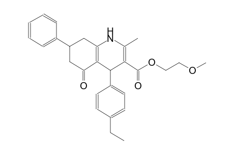3-quinolinecarboxylic acid, 4-(4-ethylphenyl)-1,4,5,6,7,8-hexahydro-2-methyl-5-oxo-7-phenyl-, 2-methoxyethyl ester