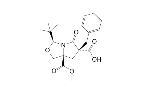 (3S,6R,7aR)-6-Benzyl-3-tert-butyl-1,6,7,7a-tetrahydro-5-oxopyrrolo[1,2-c]oxazolidine-6,7a-dicarboxylic acid 7a-methyl ester
