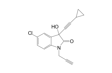 5-chloro-3-(2-cyclopropylethynyl)-3-hydroxy-1-prop-2-ynyl-indolin-2-one