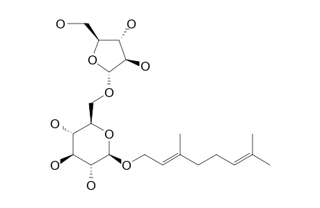 GERANIOL-1-O-ALPHA-L-ARABINOFURANOSYL-(1->6)-BETA-D-GLUCOPYRANOSIDE
