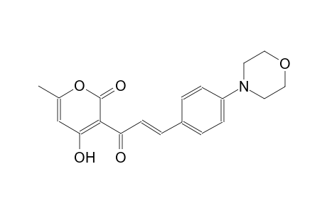 4-hydroxy-6-methyl-3-{(2E)-3-[4-(4-morpholinyl)phenyl]-2-propenoyl}-2H-pyran-2-one
