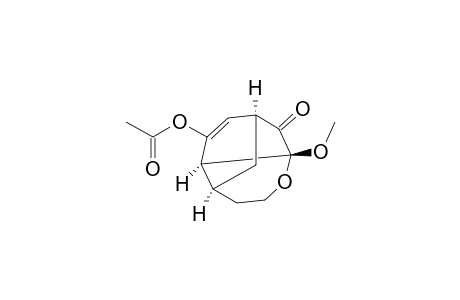 (1S*,3R*,7S*,8S*)-3-Methoxy-2-oxo-4-oxatricyclo[5.3.1.0(3,8)]undec-9-en-9-yl acetate
