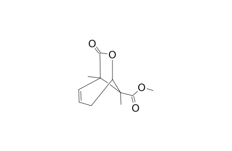 6-Oxabicyclo[3.2.1]oct-2-ene-8-carboxylic acid, 1,8-dimethyl-7-oxo-, methyl ester, anti-(.+-.)-